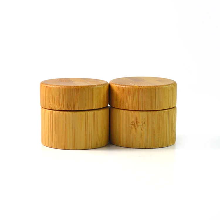 

100pcs 5g Bamboo Wooden cosmetic jar with PP innder for skin care cream, eyeshadow, or other cosmetic