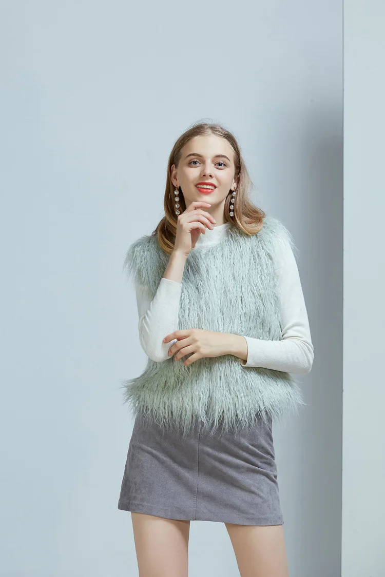 ZADORIN Veste Femme, милый меховой жилет из искусственного меха для женщин, большие размеры, пушистый жилет без рукавов, меховой жилет colete pele futro damskie