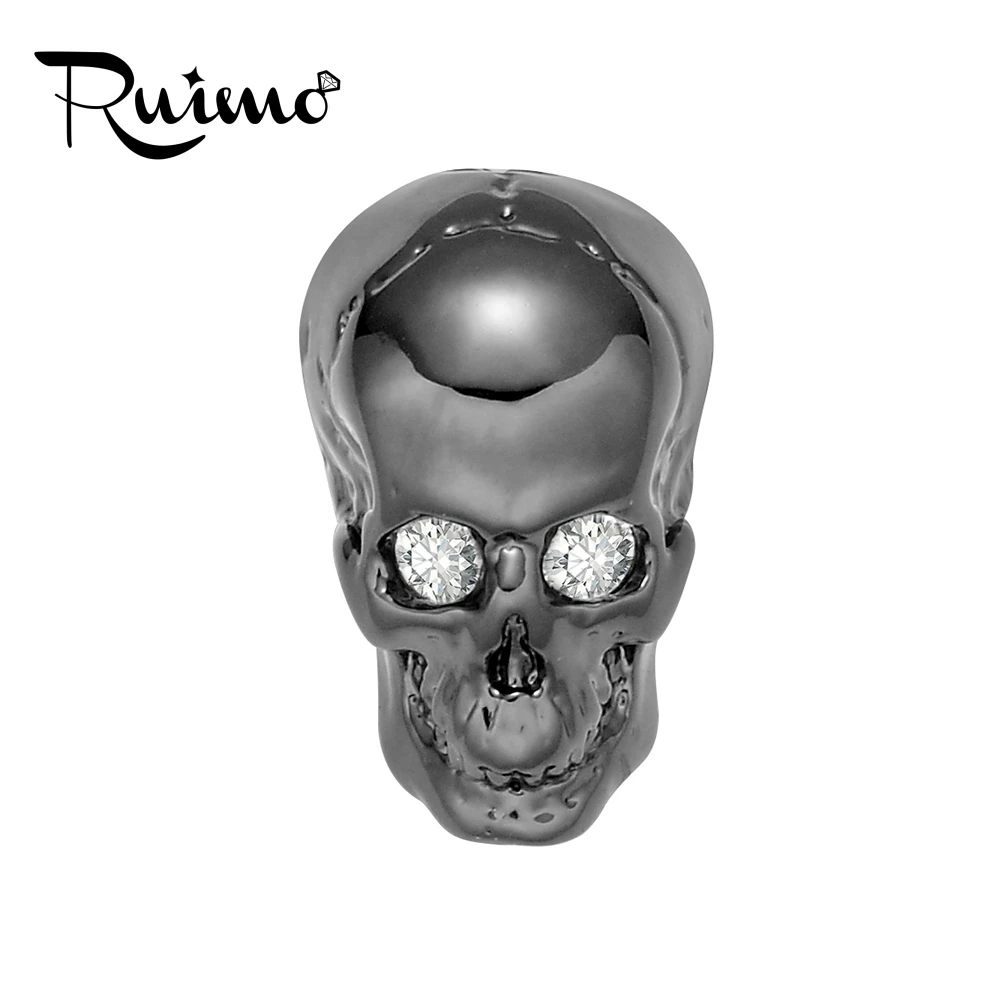 Микроинкрустации RUIMO белые циркониевые бусины в форме черепа золотые черные