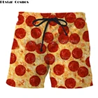Брендовая одежда PLstar Cosmos 2018, летние мужские и женские шорты, крутые повседневные шорты с 3d принтом пиццыГамбургамакарон