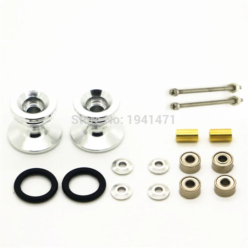 

RFDTYGR 8 шт. (4 комплекта) двойные алюминиевые ролики с резиновыми кольцами (13-12 мм) пользовательские детали для Tamiya Mini 4WD алюминиевые ролики 15418