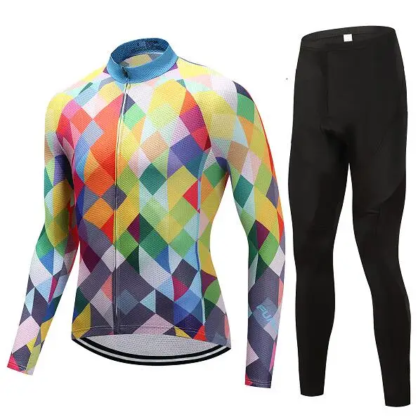 jersey and pants 7 Cycling Clothes Man Winter Thermal Fleece Bicycle Jersey Full Set MTB Maillot Team Triathlon Suit Bike Clothing Kit Outfit - Цвет: jersey and pants 7