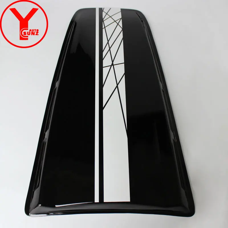 Матовый черный капот совок Чехлы капота для Toyota Fortuner AN160 HILUX SW4 Revo автозапчасти аксессуары YCSUNZ - Цвет: glossy black sticker