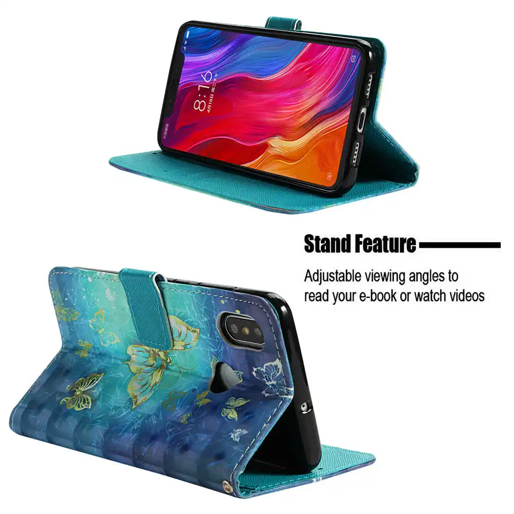 Чехол-книжка RISIEA из искусственной кожи для Xiao mi Pocophone F1 mi A1 5X A2 6X Max 3 mi x 2s A2 Lite 3D тиснение чехол для телефона