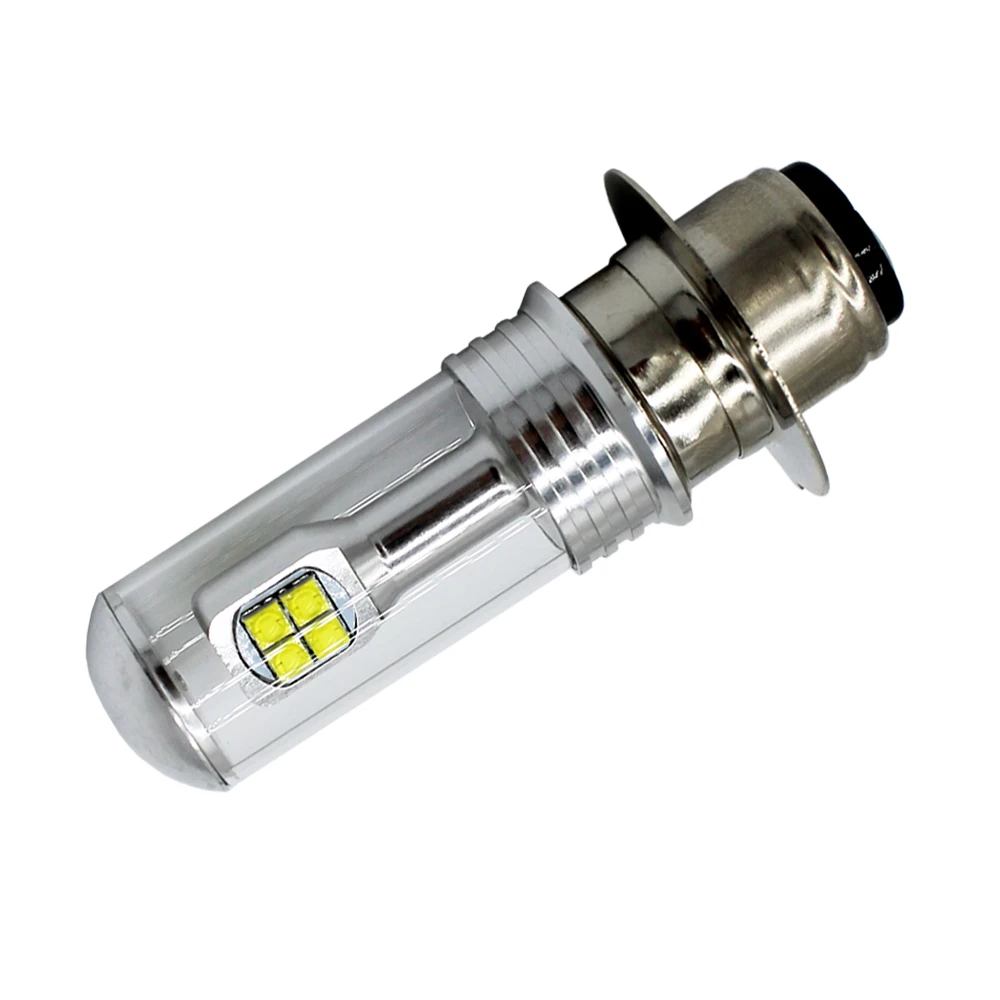 CJXMX 1 шт. P15D BA20D H6 H4 светодиодный фонарь для мотоцикла 1600LM 6000 К супер яркий скутер