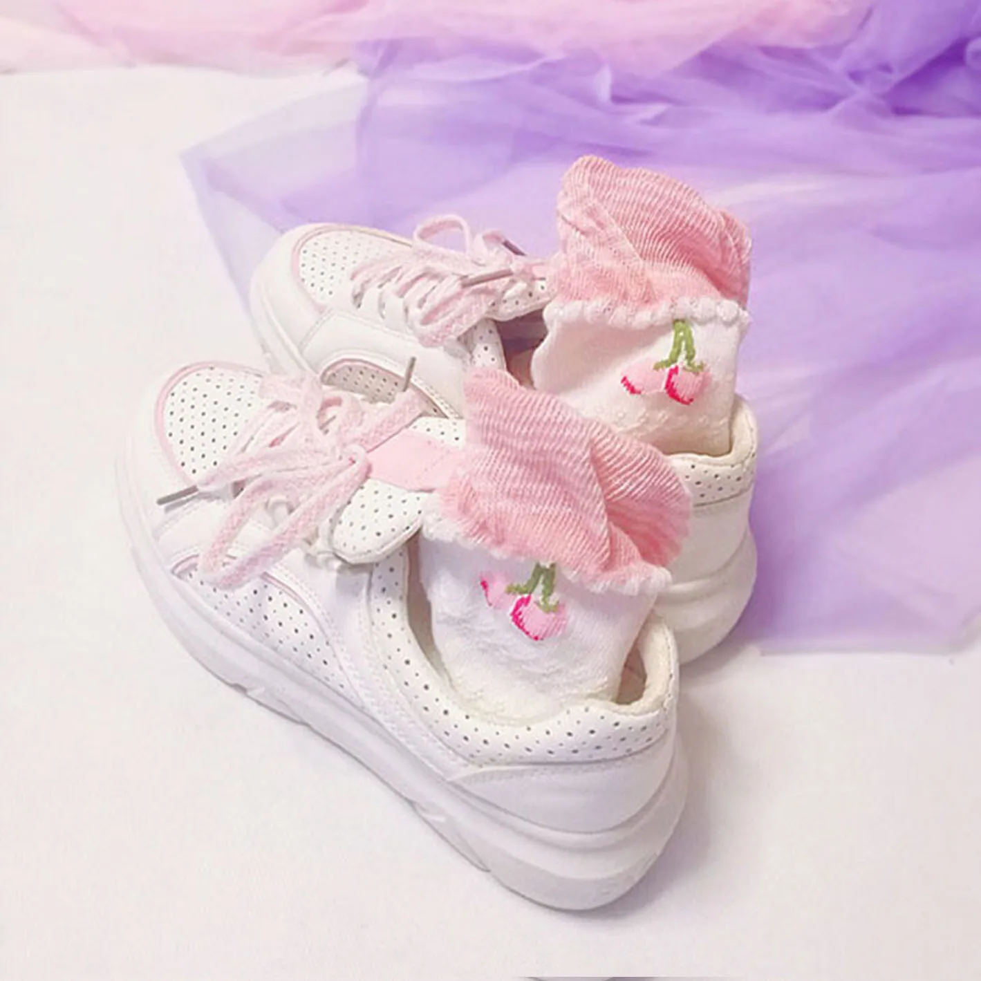 Зима осень принцесса носки Kawaii хлопок Японский Харадзюку привлекательные