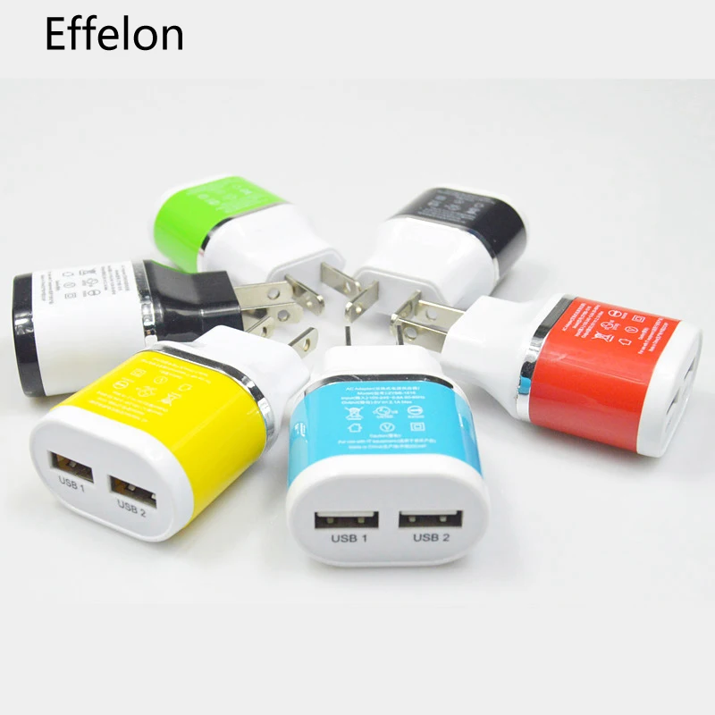 Штепсельная вилка США двойной USB настенный адаптер питания для домашнего