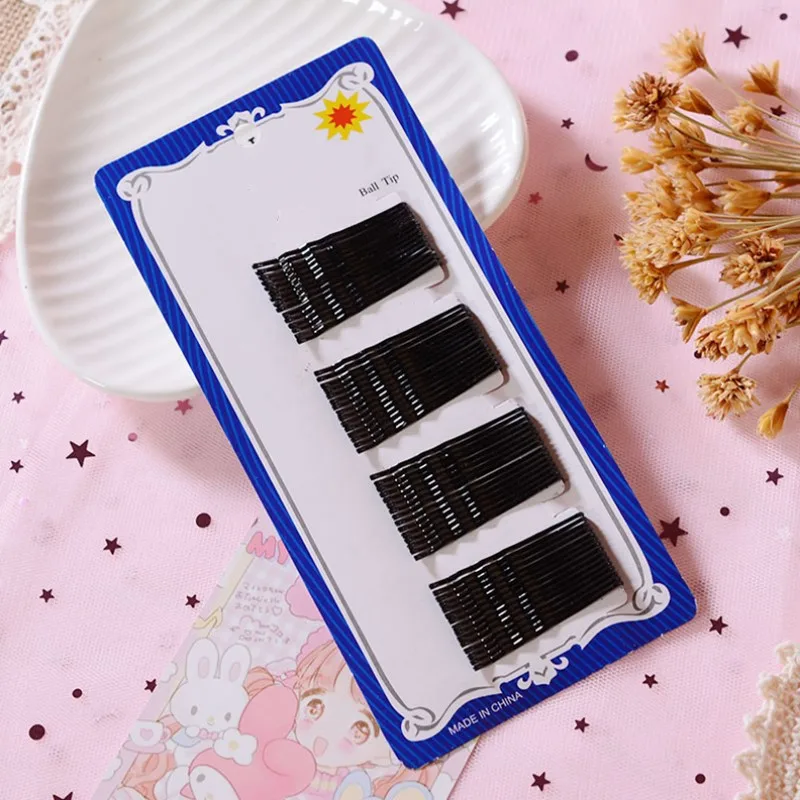 60 шт. черные невидимые заколки для волос волнистые прямые популярная простая