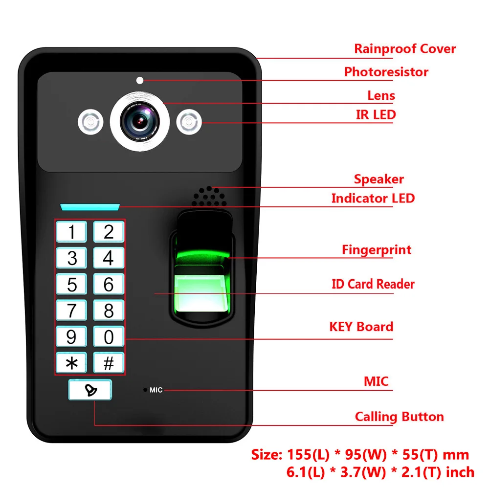 Беспроводной Wi Fi IP цифровой 720P камера видео дверной звонок Домофон RFID брелок