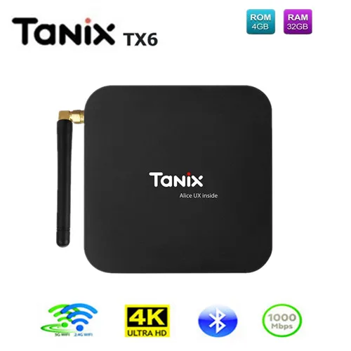 Tanix TX6 Android 7 0 Caixa де ТВ Inteligente Allwinner H6 4 Гб DDR3 32 GB EMMC 2 5 8 GHz WiFi Bluetooth5.0 K Декодер каналов