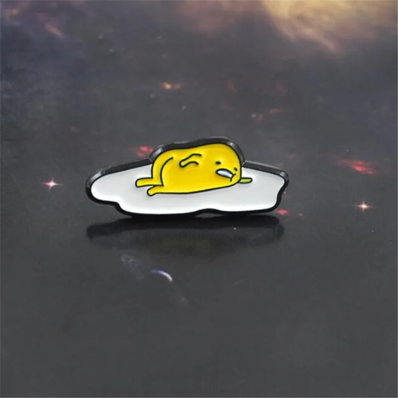 1 шт. новый мультфильм яйцо металлический значок ленивое Сделай Сам рубашка