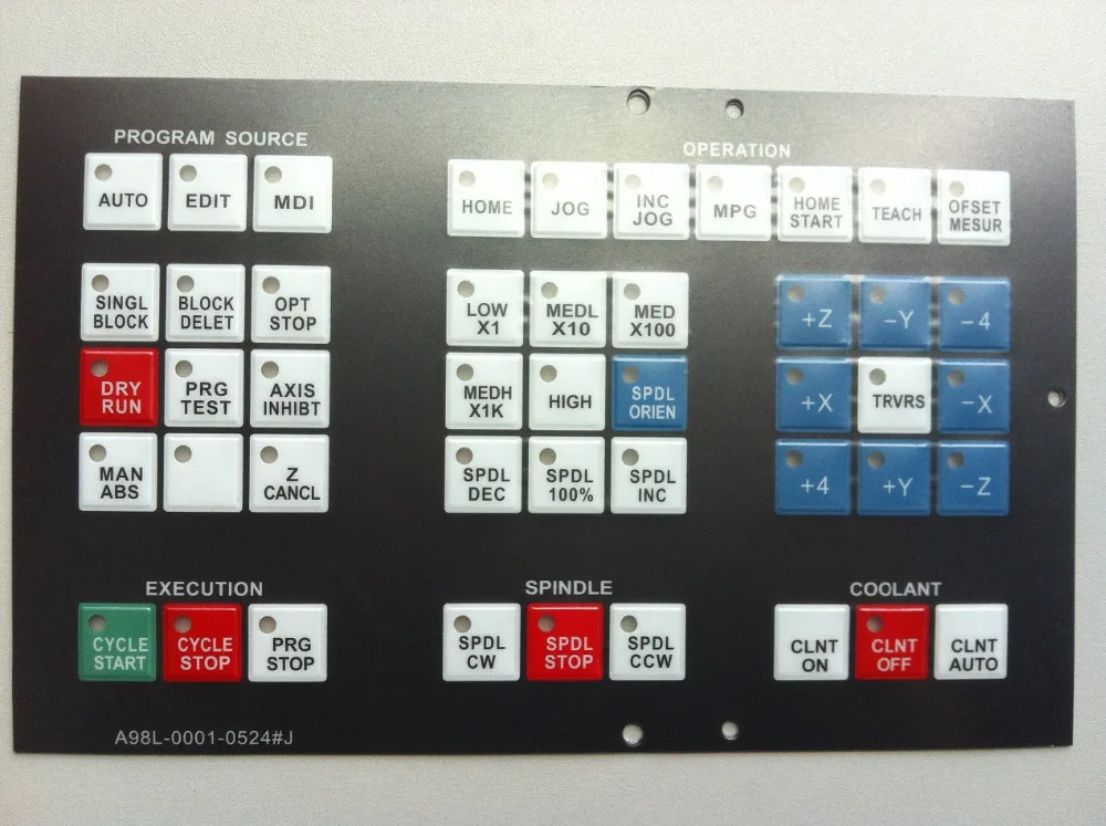

Free Shipping NEW Numerical Control Machine Operation Panel Keypad Membrane for FANUC A98L-0001-0524#J A98L00010524#J