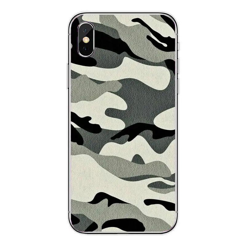 Горячая темно-десантники камуфляж классический Жесткий ПК для iPhone X 10 7 7 плюс 6 s 8 плюс 5 5S 5c SE XR XS Max телефона чехол - Цвет: Небесно-голубой