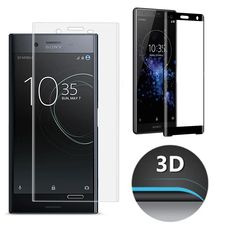 3D полное покрытие закаленное стекло для Sony Xperia XZ3 XZ2 XZ1 XZ XA2 XA1 XA X премиум компактная