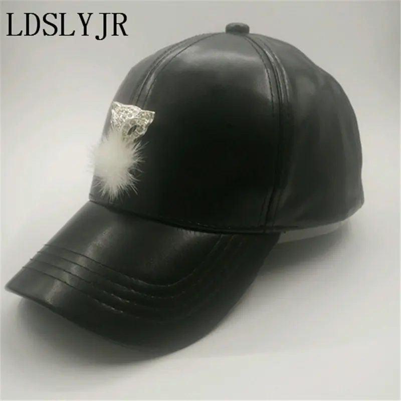 Ldslyjr Кожа Металл лиса регулируемая Бейсбол Snapback Cap путешествия шляпы для обувь