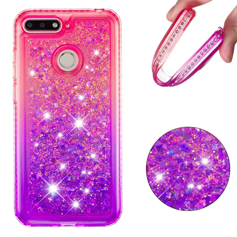 For Iphone X XS Max XR 7 8 Plus 6S 5 5S SE Phone Back Cases Shiny Soft TPU Covers Glitter Liquid Quicksand Gradient Color | Мобильные