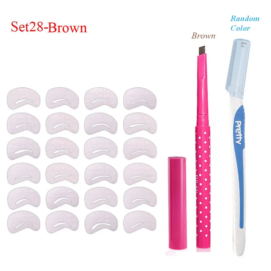 Bittb красивый макияж для глаз набор триммер бровей Авто карандаши 24 Стили