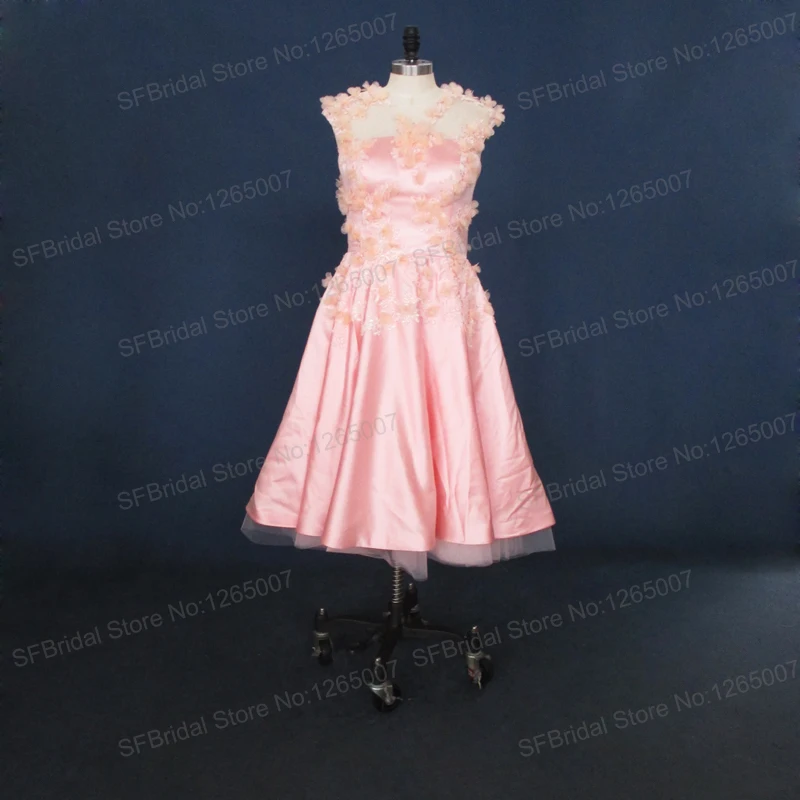 Flowers Short Dresses Knee Length Cocktail Romatic Fashion Formal Dress | Свадьбы и торжества