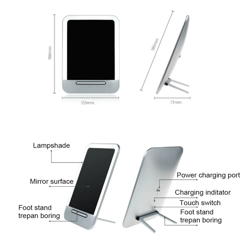Профессиональный светодиодный сенсорный экран косметическое зеркало со
