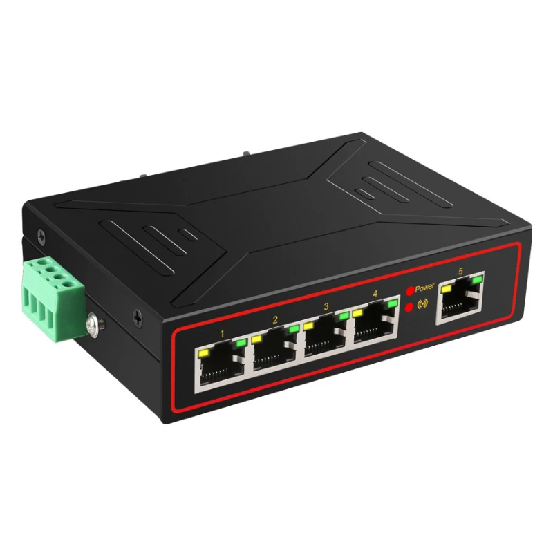 Промышленный Коммутатор Ethernet 5 портов 10/100/1000 Мбит/с гигабитный сетевой