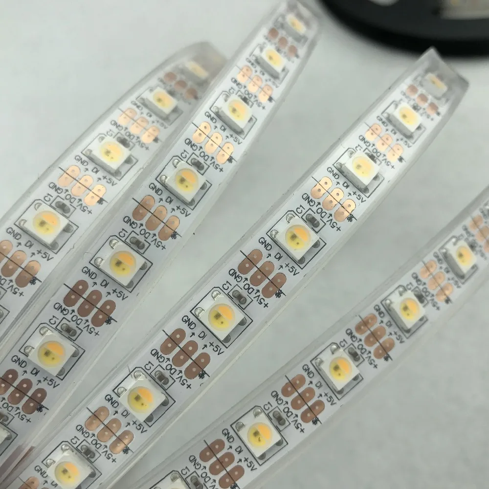 Светодиодная Адресуемая лента SK6812WWA(SK6812 IC + теплый белый холодный янтарные чипы
