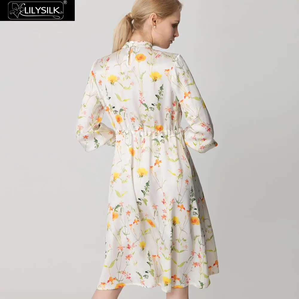 LILYSILK платье женская одежда женские летние натуральный шелк пусть жизнь Blossom в 22