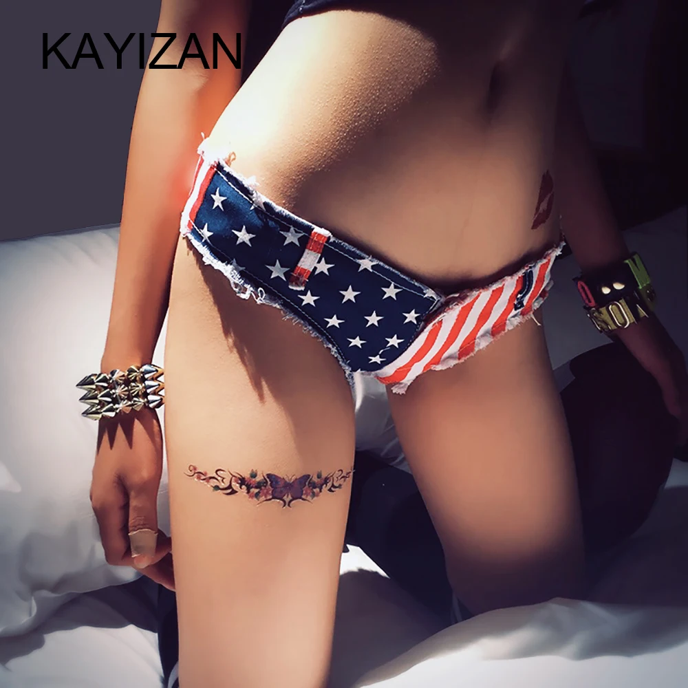 KYIZAN Sexy Women's Fashion Shorts Club Hot Pants Jeans Cotton Denim Booty Low Waist Irregular Stretch Mini Bottoms |