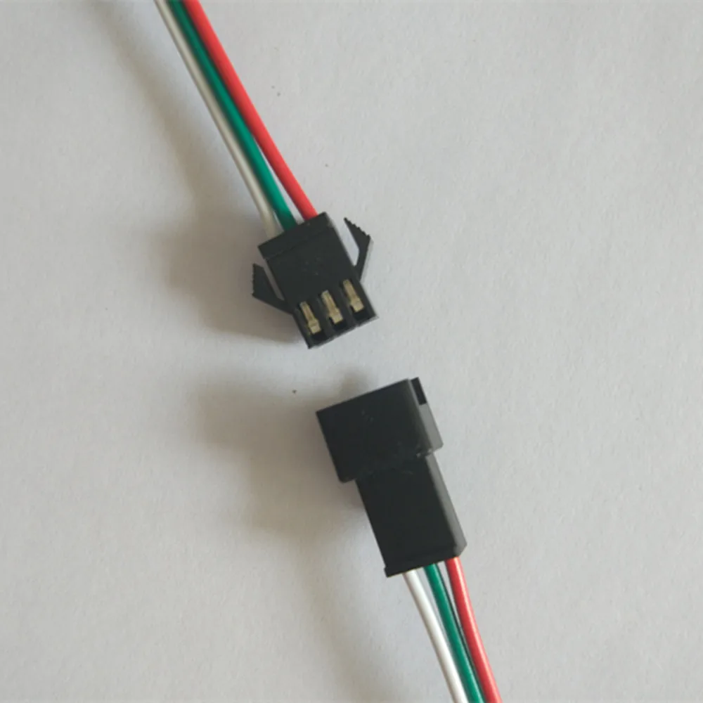 10 пар JST SM 3 Pin коннекторы для WS2812B WS2811 WS2812 Светодиодная лента женский мужской