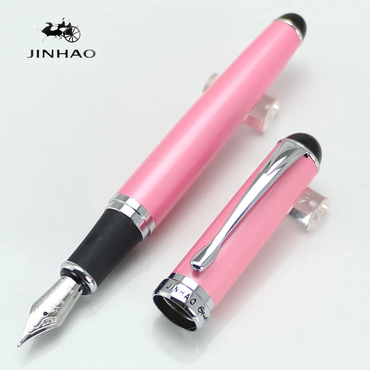 JINHAO 750 ручка для бизнеса и письма розовый серебристый Подарочная авторучка без
