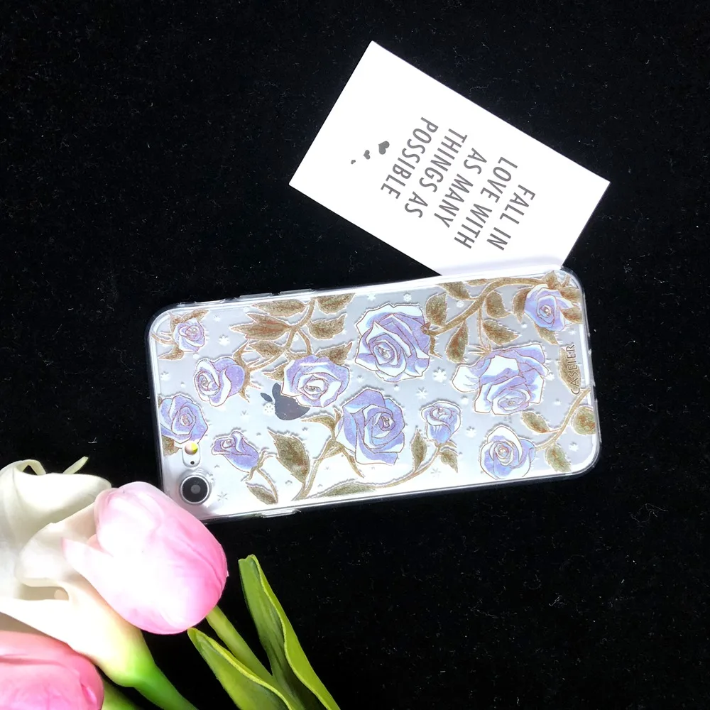 CASEIER Bling Rhinestone Phone Case For iPhone 7 8 Plus Soft Silicone TPU Cover Luxury Cases Fundas Capinha |