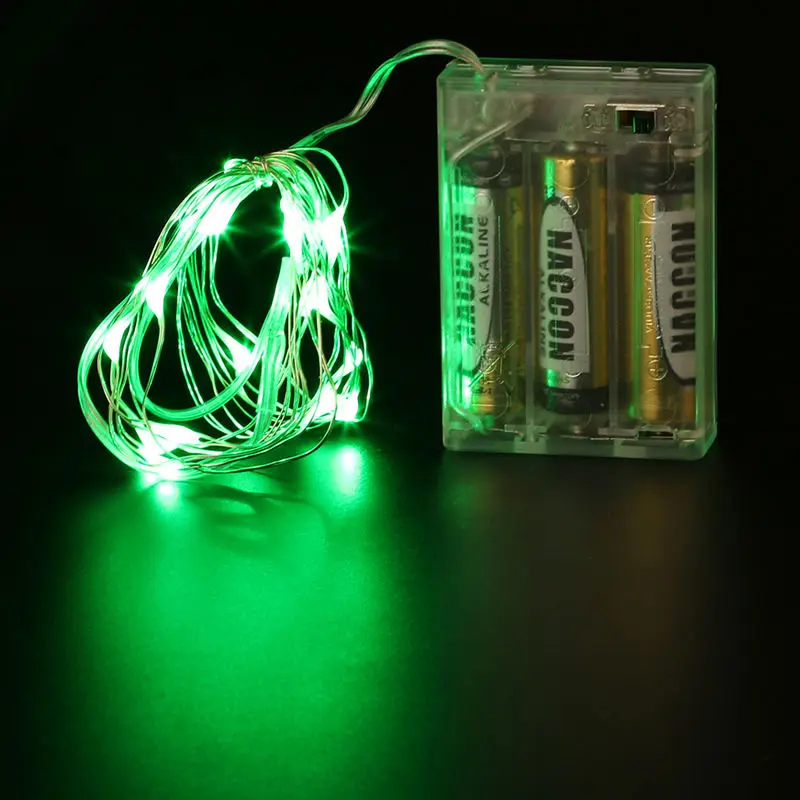 Питание от батарейки AA теплый белый медный провод фотоэлемент для сказочной