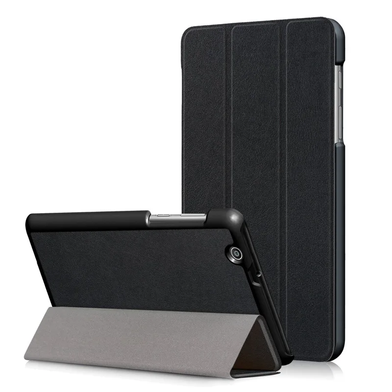 black Тонкий магнитный складной чехол для huawei MediaPad T3 7,0 BG2-U01 Funda чехол для huawei MediaPad T3 7 3g версия Чехол+ пленка - Цвет: black