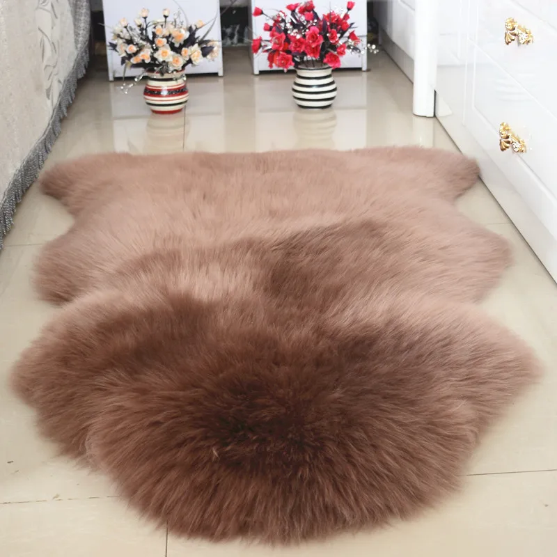 Super Luxury Keep Warm Thicken Soft Shaggy 100% Real Sheepskin Wool Area Rugs and Carpet for Living Room Chair Cover Home Mats | Дом и сад