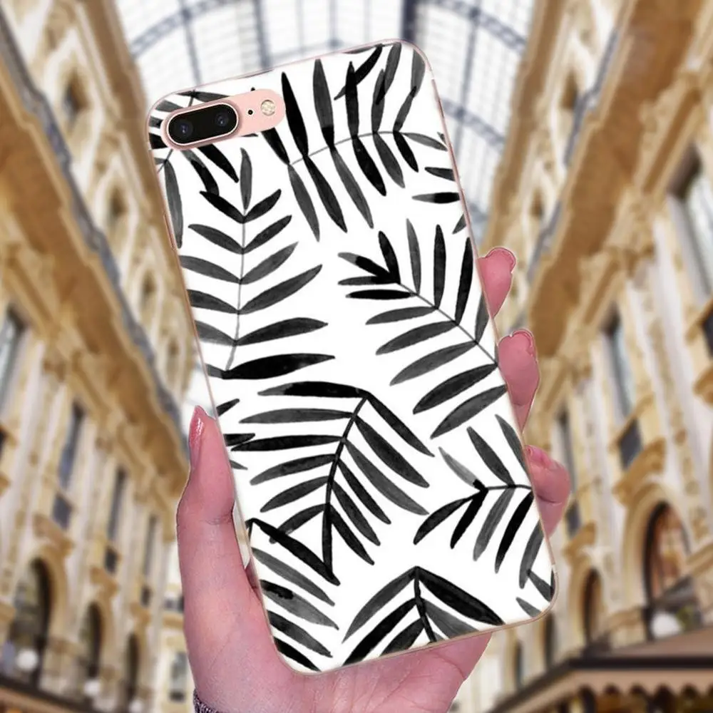 Для Samsung Galaxy Note 5 8 9 S3 S4 S5 S6 S7 S8 S9 S10 mini Edge Plus Lite мягкий ТПУ дизайн с растениями