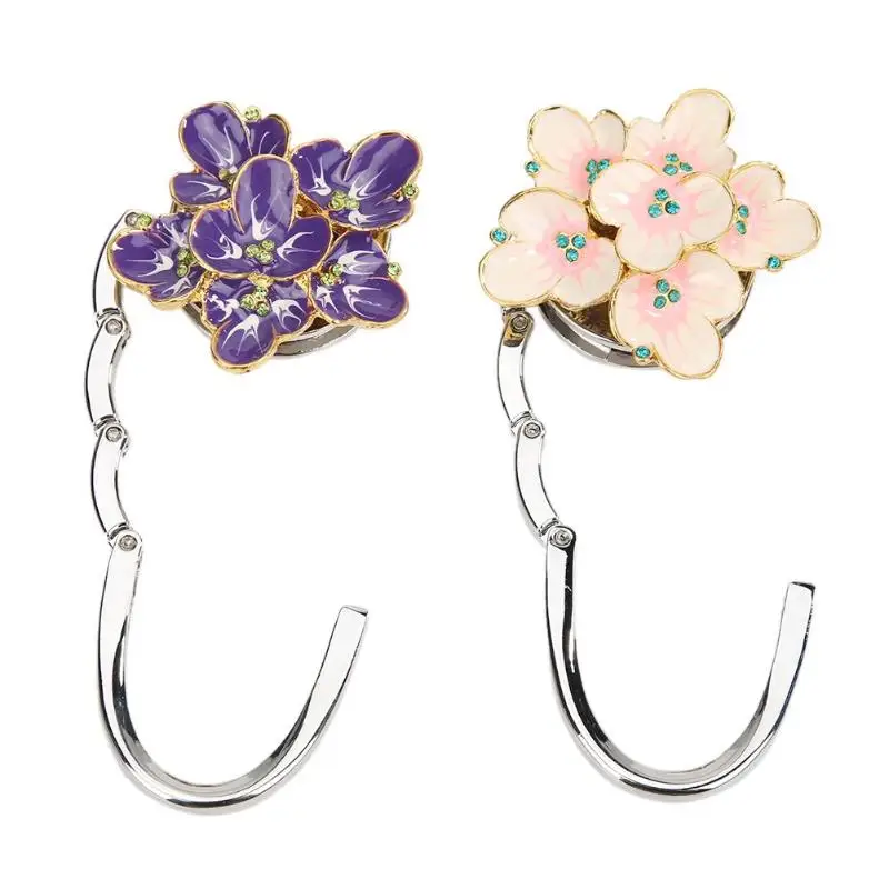 Flower Shape Metal Desk Table Hooks Folding Handbag Holder Bag Hook Purse Hanger Small and Delicate Easy to Carry Around | Дом и сад