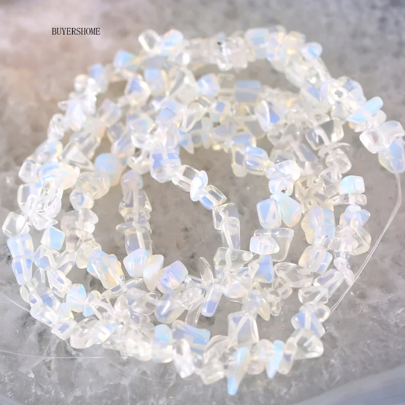 Opal Свободные бусины подходят ожерелье браслет серьги для женщин девочек 5x8 мм натуральные камни Lapis Кристалл розовый кварц опал гранат строка 35" - Цвет: Opal