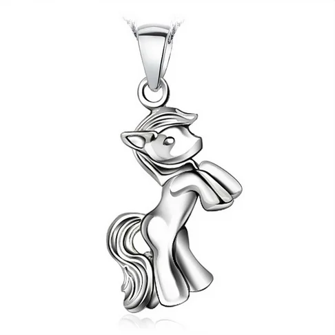 OMHXZJ Wholesale geometric Zodiac pony woman man fashion kpop star 925 sterling silver pendant Charms PE54 ( NO Chain Necklace ) | Украшения