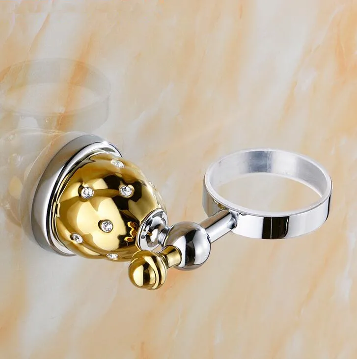 Новый современный роскошный европейский стиль золотой с алмазной медной зубной