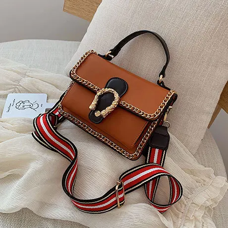 2019 Женская модная сумка женская новая Ретро цепочка широкополосная маленькая