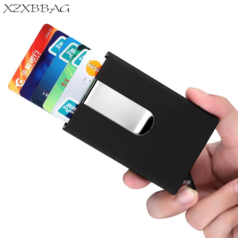 XZXBBAG металлический волшебный выдвижной держатель для визиток и кредитных карт