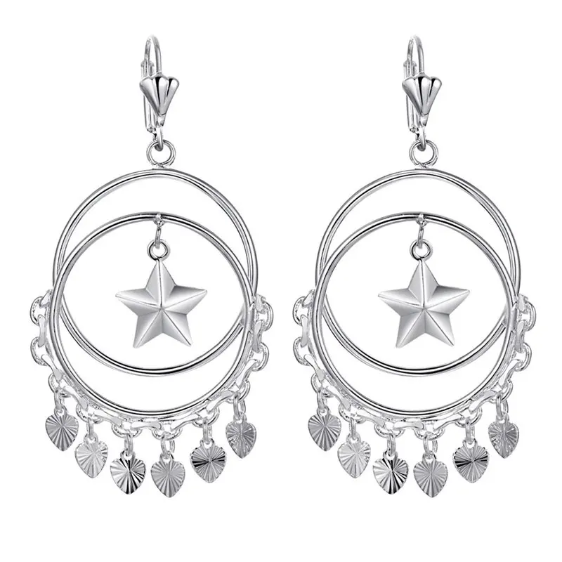 Женские винтажные серьги-капельки AE100 из стерлингового серебра с подвеской |