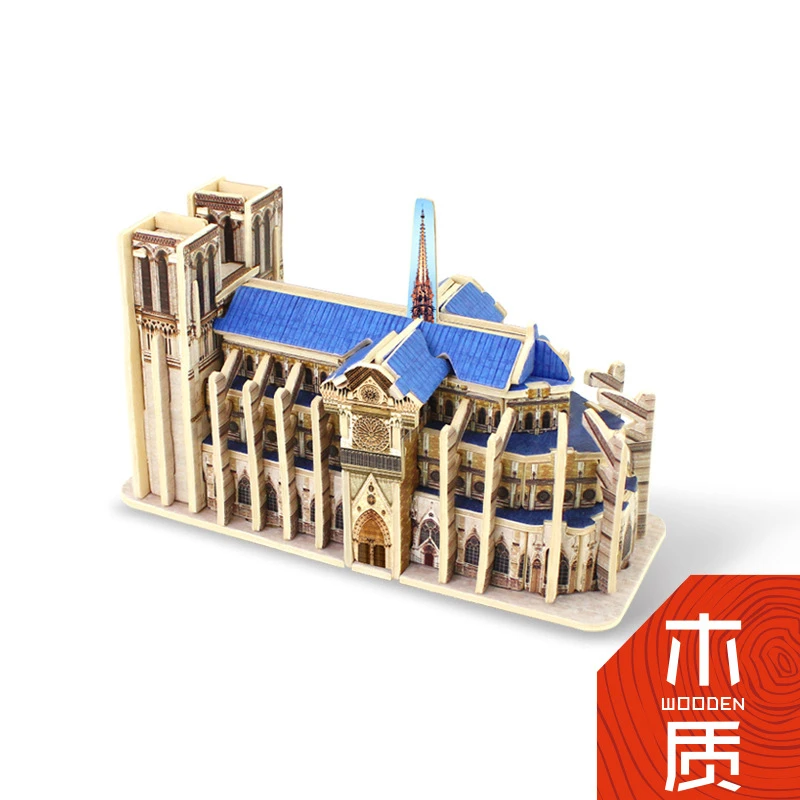 Taj Mahal Коллекционная головоломка деревянная с 3d-мостом знаменитая модель