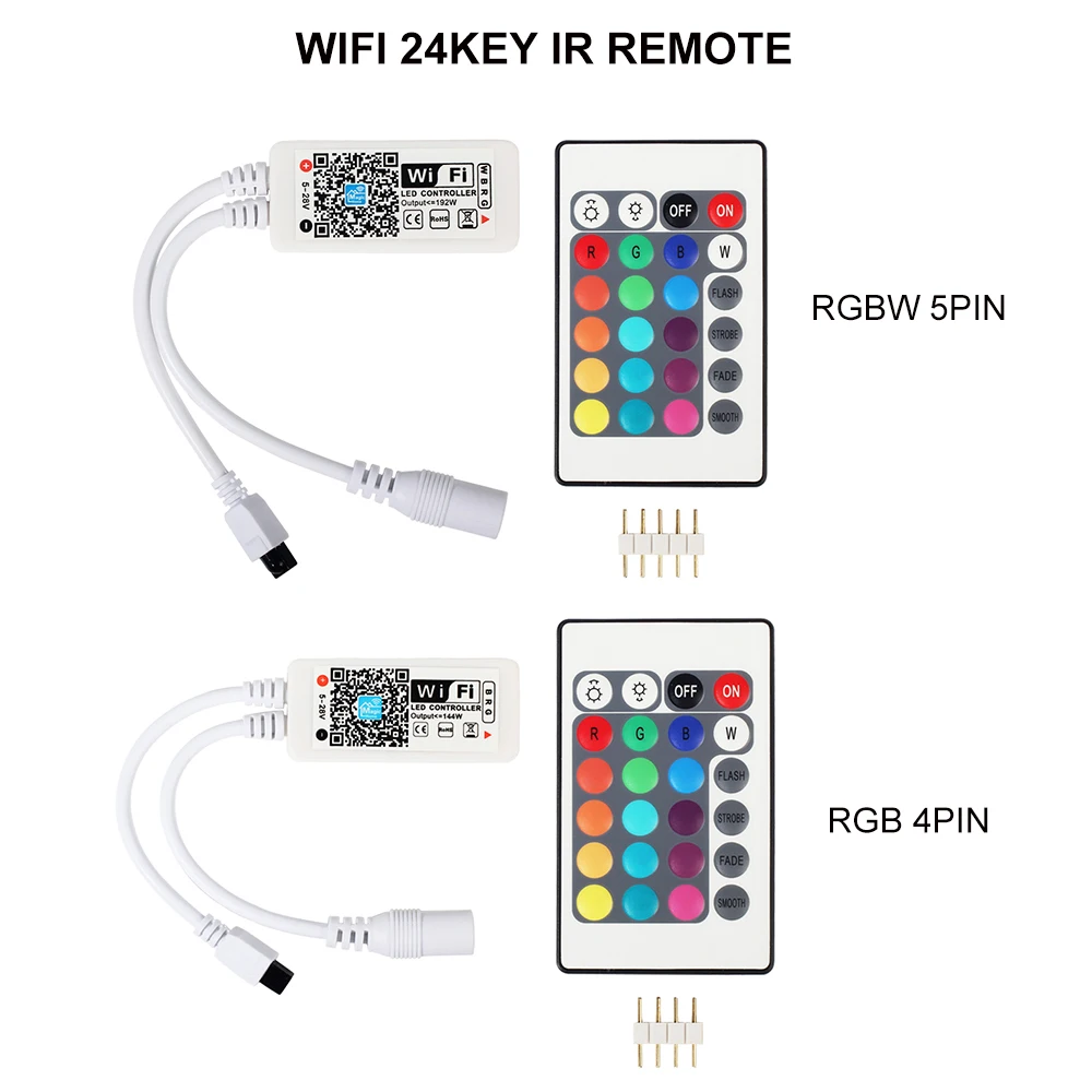 Светодиодная лента DC12V 5050 RGB RGBW rgbww 60 Светодиодный s/m 5 м+ WiFi светодиодный контроллер+ 3A блок питания комплект светодиодной ленты