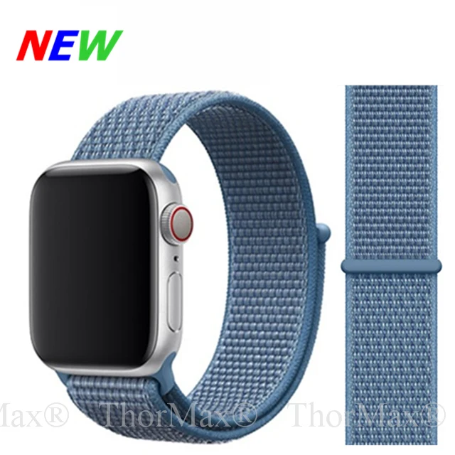 27-Cape Cod Blue Нейлоновый ремешок для apple Watch band 5 4 3 iWatch band 42 мм 44 мм 40 мм apple wacth 4 3 2 аксессуары для браслетов Sport Loop correa - Цвет ремешка: 27-Cape Cod Blue