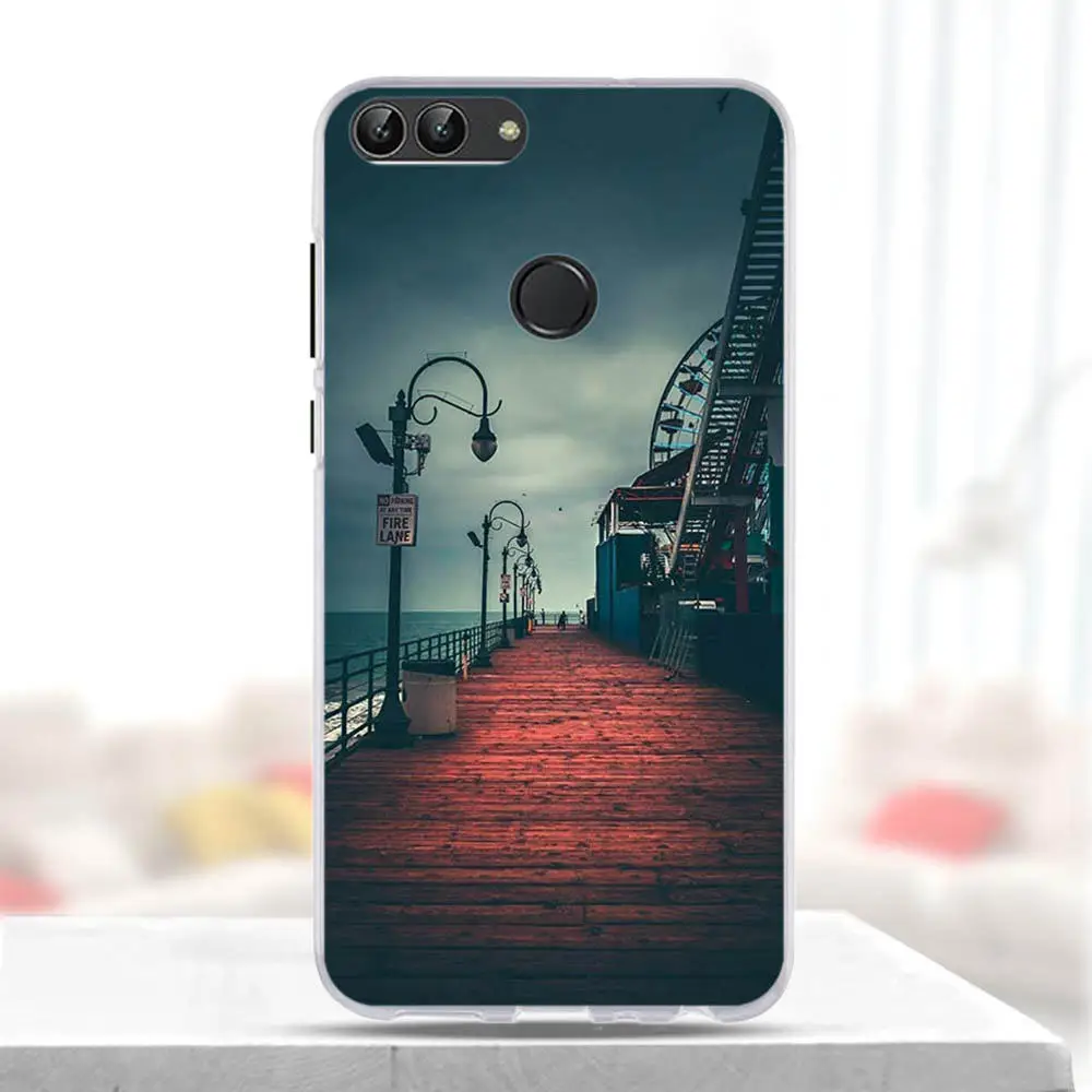 Умный чехол для Huawei P мягкий силиконовый из ТПУ с милым рисунком телефона Smart