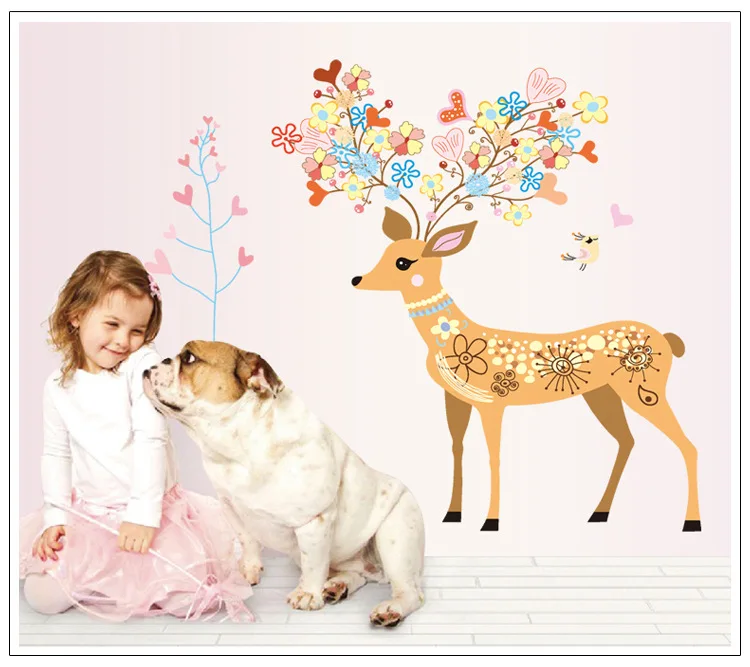 Новое поступление рождественские олени стеклянные двери и окна украшение