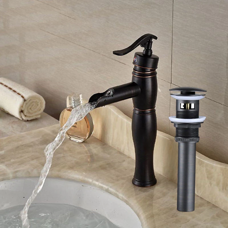 Масло втирают bronzebathroom бассейна кран сосуд Раковина Нажмите Палуба Гора с Pop Up Drain |