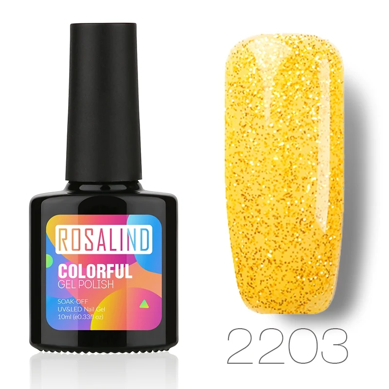2203 ROSALIND Гель-лак для ногтей Зеленый Бриллиант Лак для ногтей замачиваемый Гель-лак УФ светодиодный лак для ногтей полустойкий - Цвет: 2203