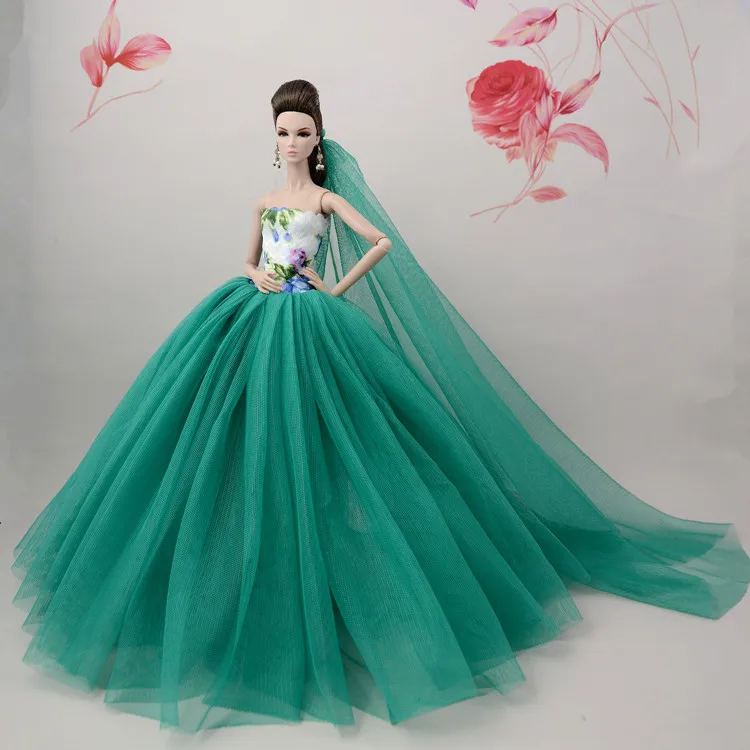 Dress + Veil / 15 Styles Gorgeous Wedding Party Gown Lace Outfit Clothing For 1/6 Xinyi Barbie FR Doll Toys for Children | Игрушки и