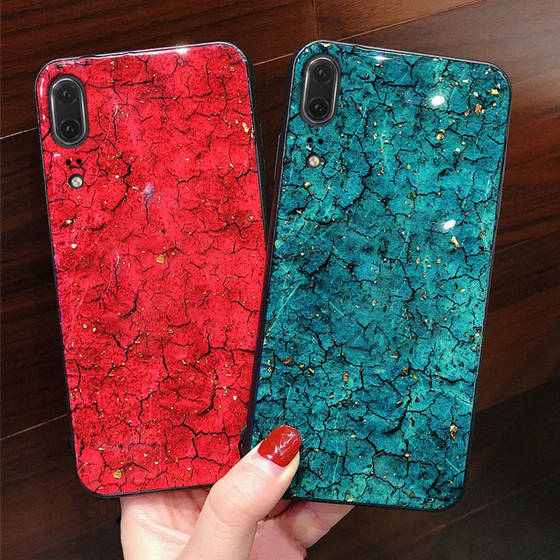 Rheinruby Glitter Gold Foil Soft Case For Huawei Mate 20 Pro X Nova 4 P20 Lite P30 Plus Honor 8X 9 Cover Capa |